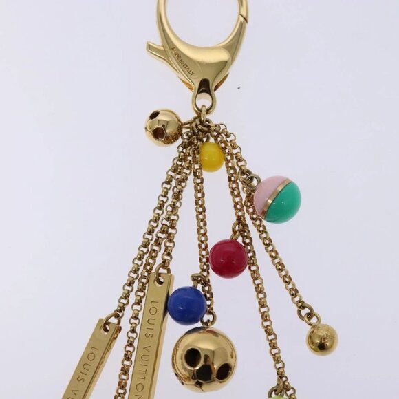 LOUIS VUITTON Porte Cles Grullo Key Holder metal Gold - Picture 5 of 10